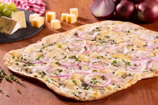 Flammkuchen Premium, Reblochon, Bleu & Brie, rustique